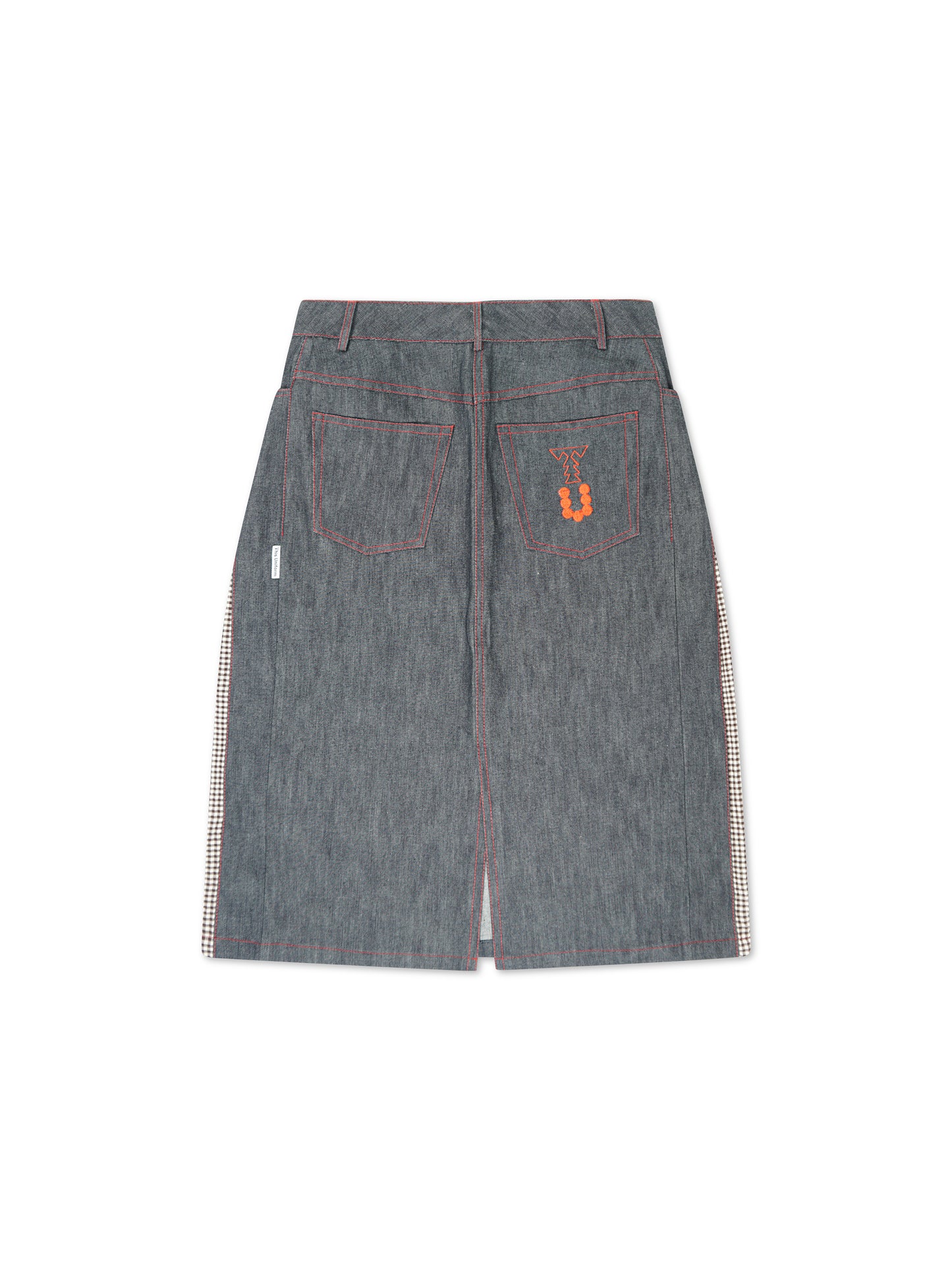 This Uniform Denim Pleat Skirt Blue