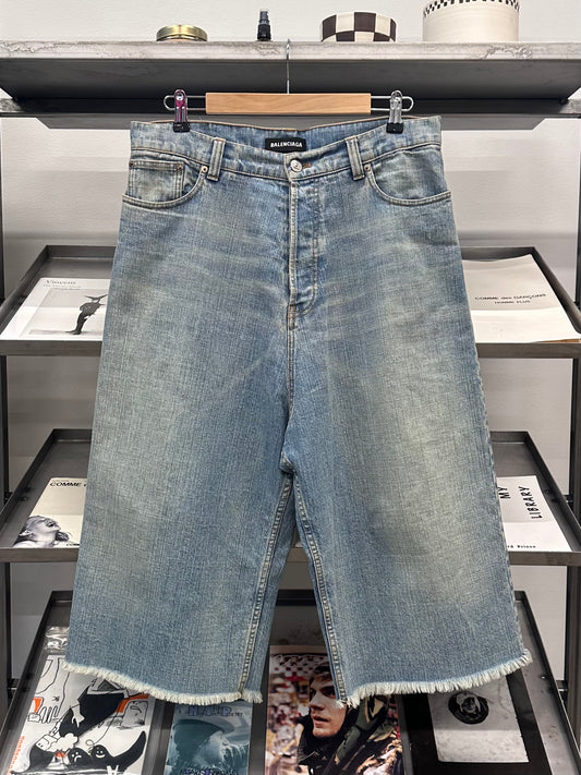 2021 Balenciaga Sample Denim Shorts