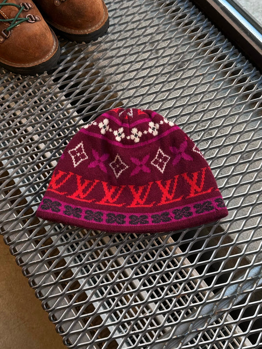 90s Louis Vuitton Cashmere Monogram Beanie