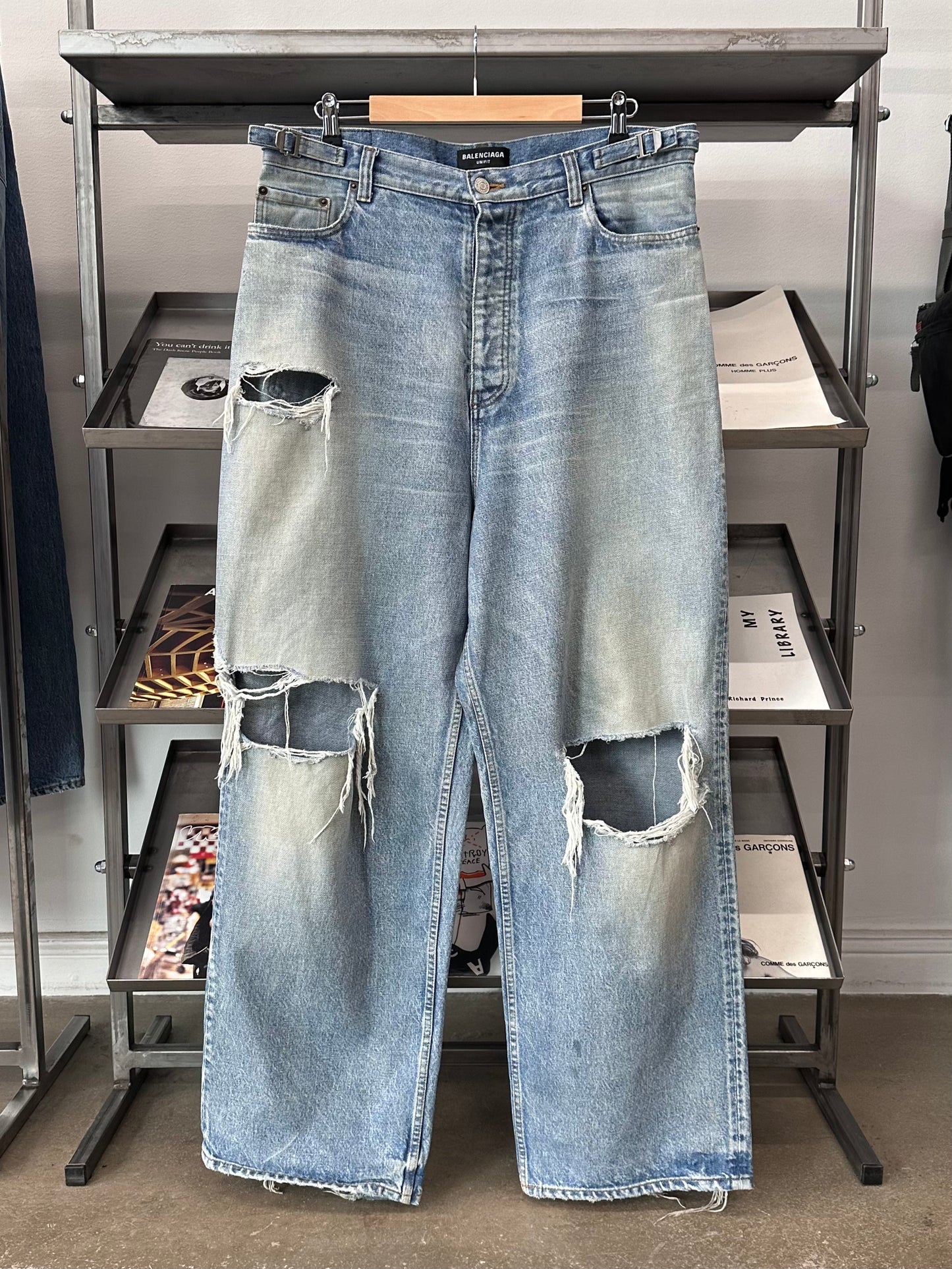 2021 Balenciaga Distressed Denim