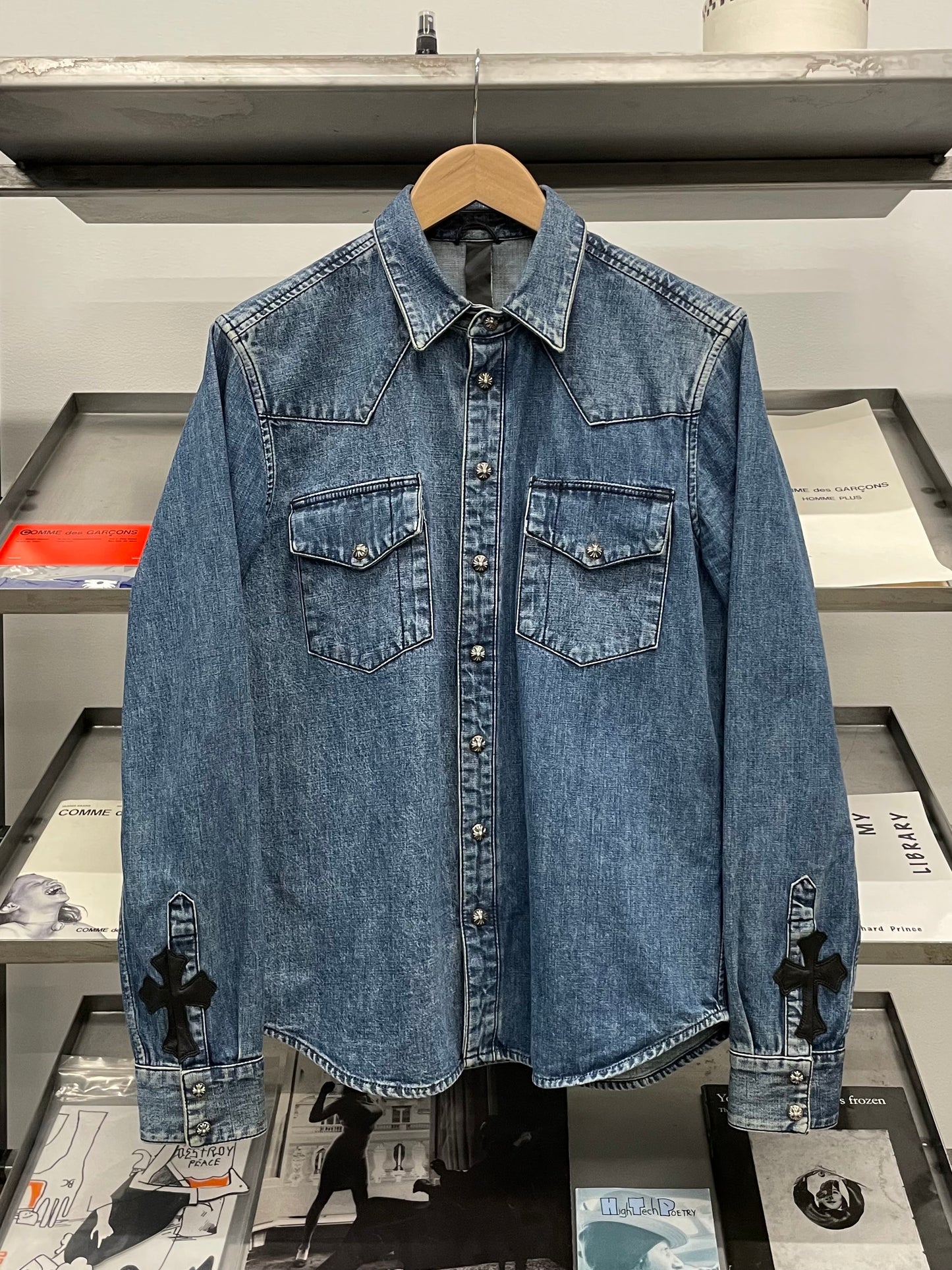 Chrome Hearts Selvedge Denim Western Shirt