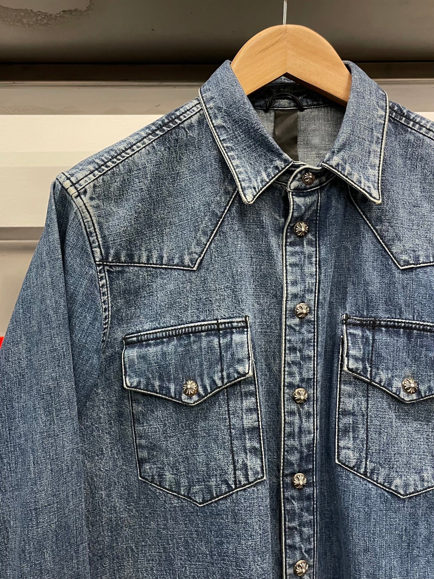 Chrome Hearts Selvedge Denim Western Shirt