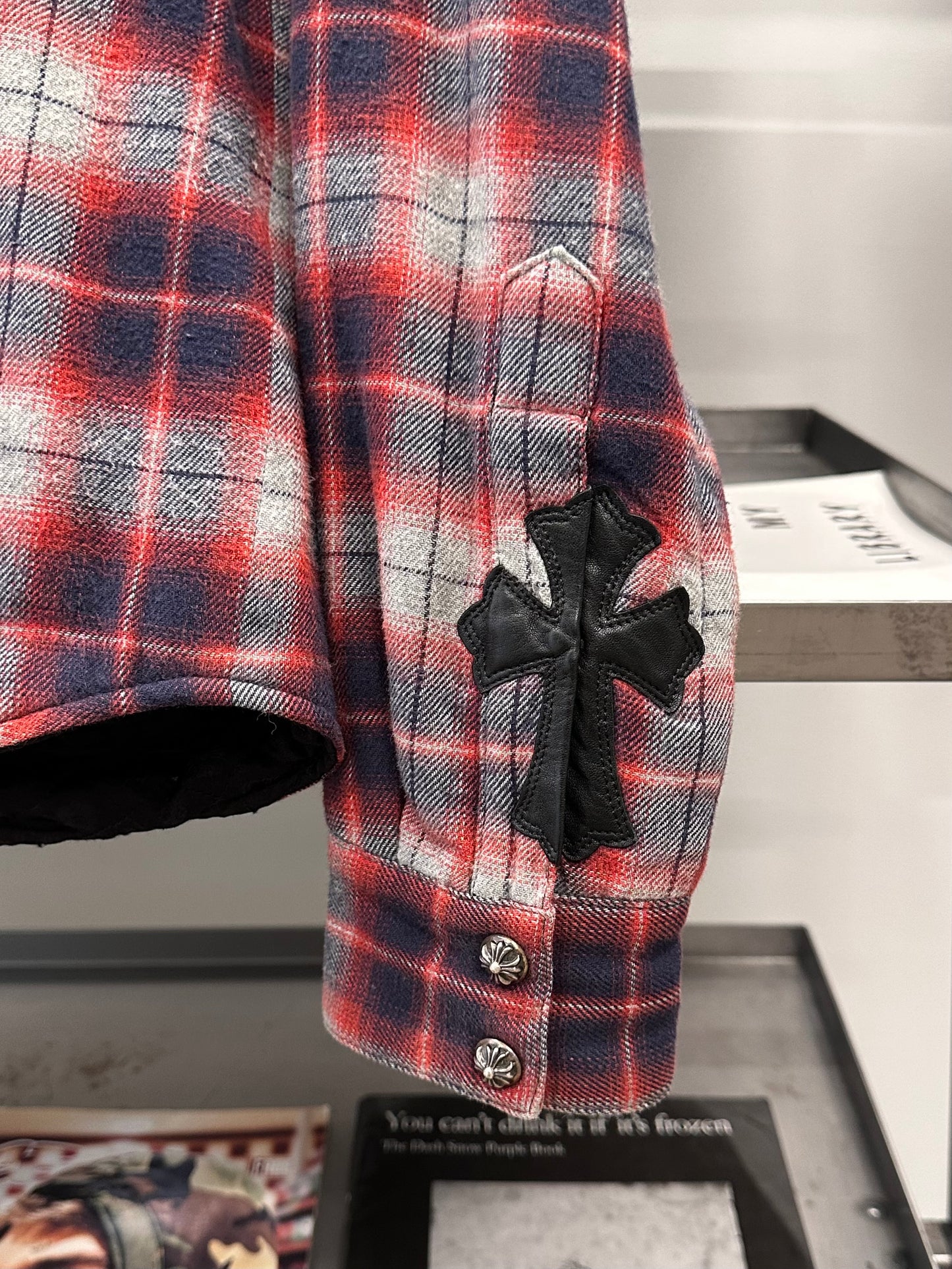 00s Chrome Hearts Quilted Flannel Shirt