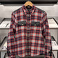 00s Chrome Hearts Quilted Flannel Shirt