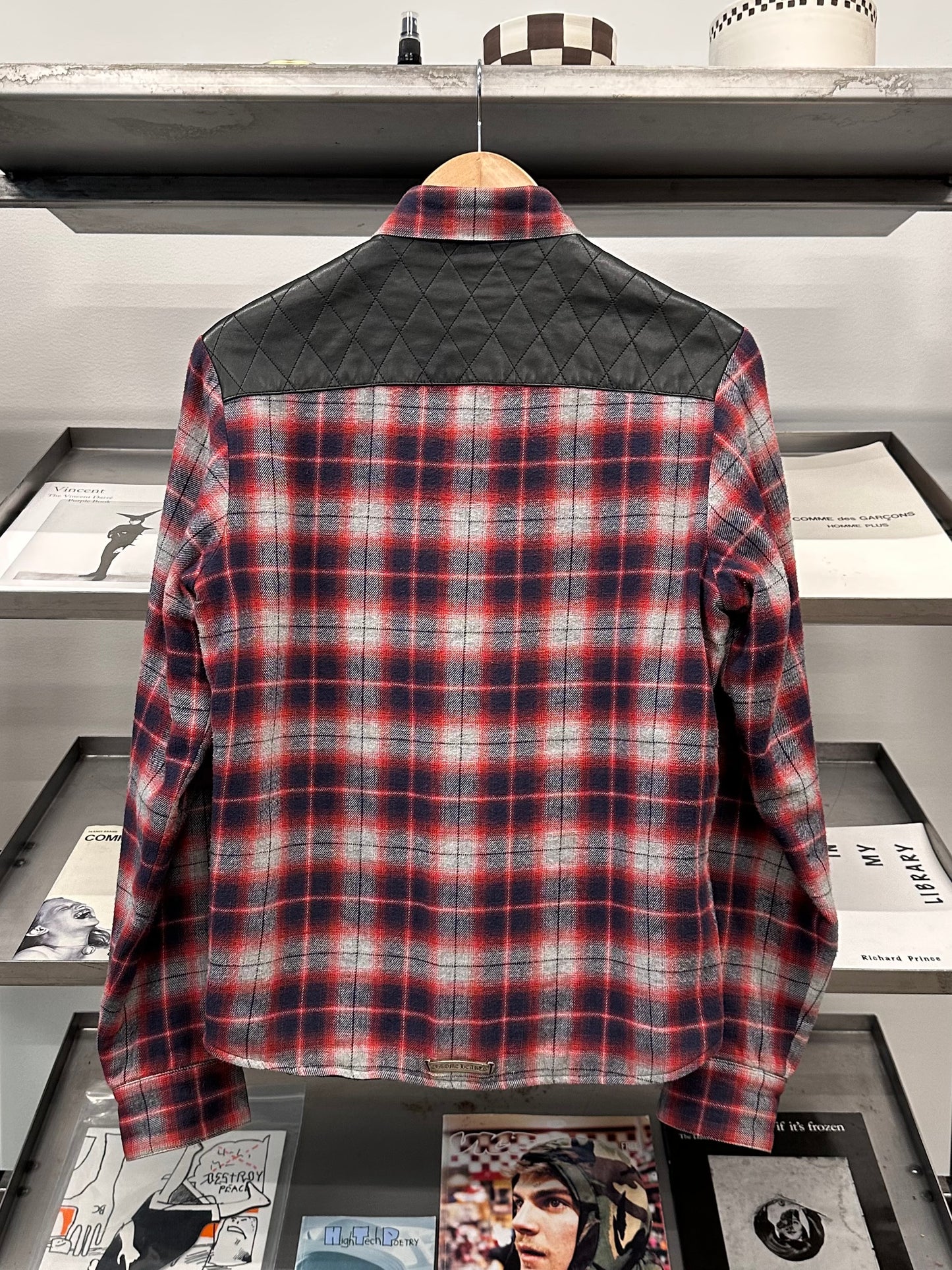 00s Chrome Hearts Quilted Flannel Shirt