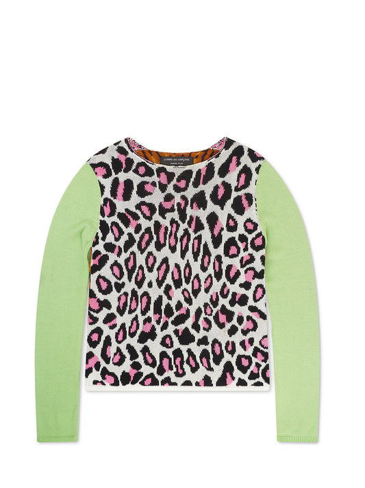 AD2017 Comme des Garçons Homme Plus Leopard Sweater Multi/Lime